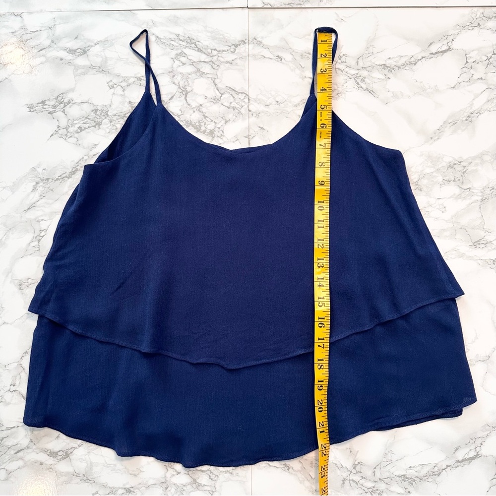 Francesca’s | Blue Layered Ruffled Cami Top - Picture 7 of 10